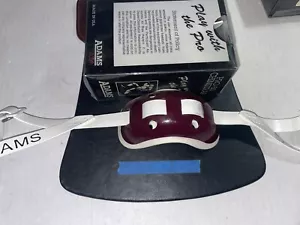 Vintage ADAMS Pro 50 4 Point Low Hook Up Hard Cup Maroon Football Chinstrap - Picture 1 of 7