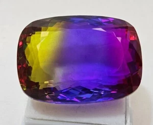 Bi-Colour Tourmaline Natural Cushion Cut 84-85 Ct Loose EGL Certified Gemstone - Picture 1 of 8