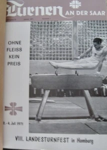 Turnen an der Saar 22 y 23. Años 1971 y 1972 fijamente encuadernado - Imagen 1 de 2