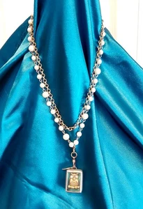 Ciondolo gioiello Kade SAGGEZZA PENDENTE e doppia collana 2 lati "GUFO". Ritirato 1"x1" - Foto 1 di 9