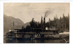 STEAMER "TRANSFER", FRASER RIVER: British Columbia Canada postcard (C92759) - Picture 1 of 1