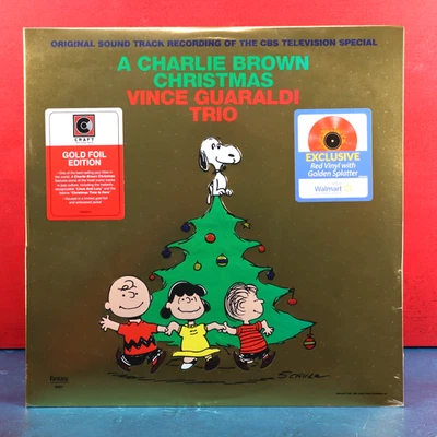 A Charlie Brown Christmas Vince Guaraldi LP LE Gold Foil Jacket Red Vinyl Sealed - Image 1 of 4