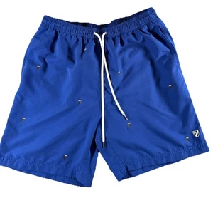 Cremieux Costume da Bagno Uomo Costume da Bagno Pantaloncini Foderati Blu Toscano Taglia L - Foto 1 di 12