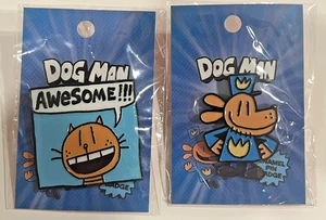 SDCC 2025 Set di spille smaltate cane uomo esclusivo Dav Pilkey fumetto scolastico con - Foto 1 di 6