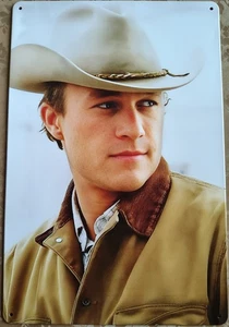 BROKEBACK MOUNTAIN Blechschild 8x12 Poster Kunst Oscar Gewinner Heath Ledger Gay Int. - Bild 1 von 2