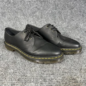 LIKNU Doc Martens Airwair 14046 Oxfords Solid Black Vegan Leather Mens Sz 10M - Picture 1 of 8