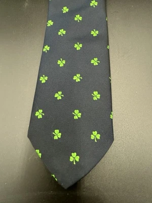 Hortex Shamrock In Blue Field Tie, Made In Ireland - Image 1 of 4