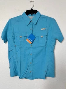 Columbia Titanium Kids PFG Shirt Sz XL Youth Light Blue UPF50 Fishing Vented NWT - Picture 1 of 8
