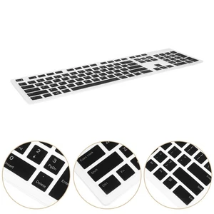 2 pcs  Silicone Keyboard Cover Compatible for Dell KB216 Wired Key Board (Black) - Picture 1 of 12