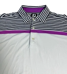 Footjoy Performance FJ Polo Shirt Multicolor Striped Golf Men's XL - Picture 1 of 6