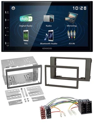 Kenwood 2DIN Bluetooth MP3 USB DAB Autoradio für Iveco Daily 06-14 dunkelgrau - Bild 1 von 4