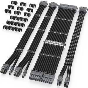 Sirlyr Transparent Connector PSU Kabel Verlängerungsset Customed PC Netzteil - Bild 1 von 12