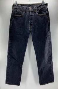 Levi's 501 Jeans Men’s 32x34 Original Fit Black Straight Button fly - Picture 1 of 8