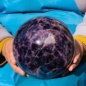Palla energetica ametista da sogno naturale e bella 9,94 libbre esemplare minerale guarigione - Foto 1 di 17