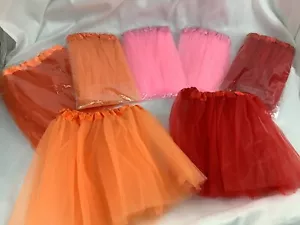 7 Toddler Tutus Orange Pink Red New PGE240816/EB2 - Picture 1 of 6