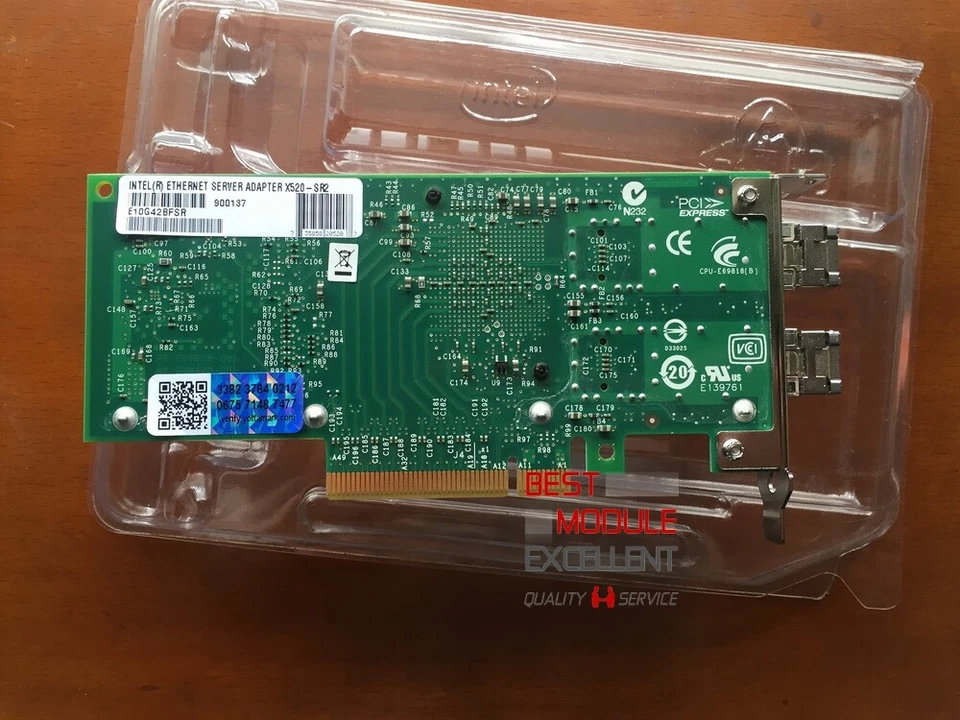 1PCS NEW INTEL E10G42BFSR 10G Ethernet Converged Network Adapter X520-SR2 - Image 1 of 1