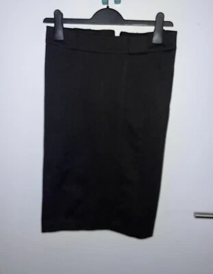ZARA LADIES BLACK STRETCH PENCIL SKIRT SIZE S UK 10 - Image 1 of 3