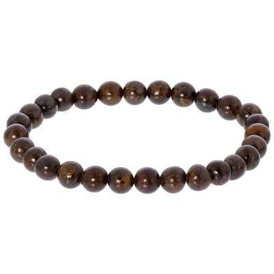 6mm Bronzite Gemstone Round Bead Unisex Stretch Bracelet - Image 1 of 2