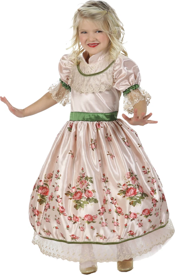 Disfraz Vintage Caperucita Roja Niño Princesa Paraíso Vestido Floral Halloween Foto 1 de 1