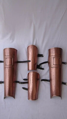 Juego de armadura de brazo y pierna con acabado de cobre de caballero de colección réplica artículo de Halloween Foto 1 de 4