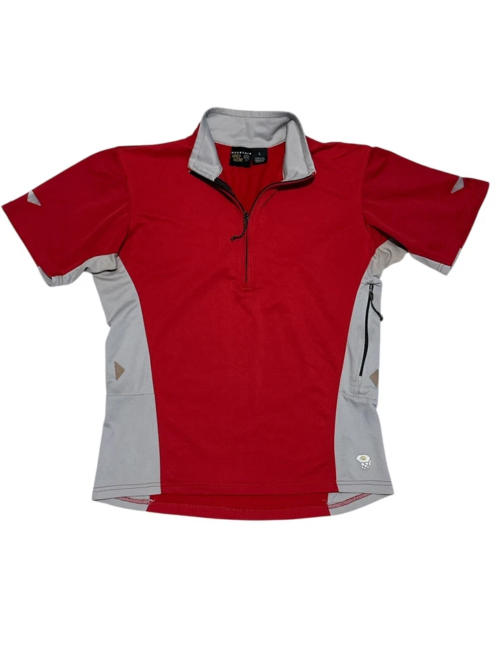 Jersey Mountain Hardwear Ciclismo 1/2 Cremallera Para Mujer Rojo/Gris Talla L Hecho en EE. UU. Foto 1 de 4