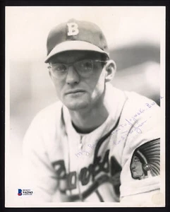 Earl Torgeson Autographed Signed George Burke 8x10 Photo Boston Beckett V62543 - Picture 1 of 2