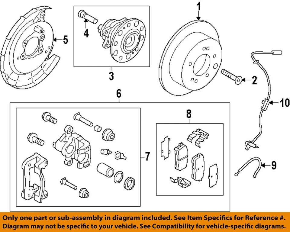 Protector antipolvo contra salpicaduras placa de respaldo de freno trasero HYUNDAI OEM 11-15 Elantra 583903X100 Foto 1 de 1
