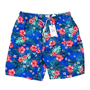 Rivers Boardie Shorts Mens XL Blue Red Floral Polyester Pocket String Swimming - Picture 1 of 10