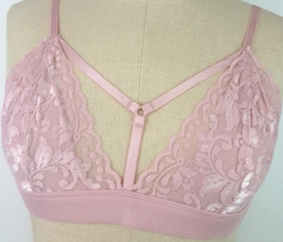 Sujetador P J Salvage RN 15741 Rosa Encaje Transparente Sin Alambres Talla L (50) Foto 1 de 4