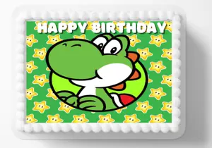 Gamer Yosh Islands Edible Image Personalized Edible Birthday Cake Topper - Picture 1 of 1
