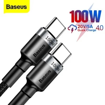 PD 100W  Type-C Cable Quick Charge 4.0 Fast Charging for Samsung Xiao mi UK - Image 1 of 4