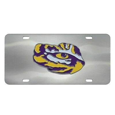LSU Tigers NCAA Chrome Die Cast License Plate - Image 1 of 3