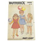 Butterick Vintage Sewing Pattern #3688 Toddler Dress or Jumper & Jumpsuit Size 4