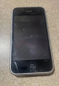 Vintage Apple iPhone 3G - 8GB Black AS-IS A1241 Turns On, Screen Cracked - Picture 1 of 5