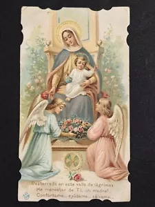 carta sacra cromolitografia santino immagine pieuse "VERGINE MARIA" - Foto 1 di 1