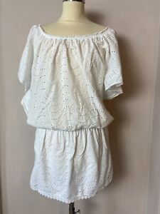 melissa odabash dress / beach cover up/ mini/ summer white dress size Medium