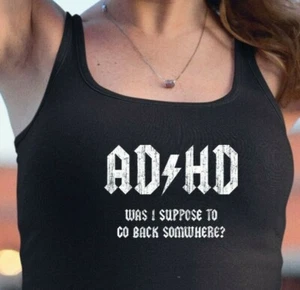 ADHS Wasn't I Suppose To Go Back Somewhere Parodie lustiges Rock-Logo - Bild 1 von 10