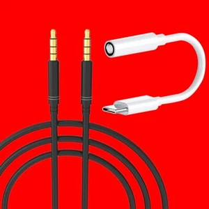 Type C to 3.5mm Audio Aux Jack Cable Male to Male Cable Cord Wire for HTC U Paly - Picture 1 of 1