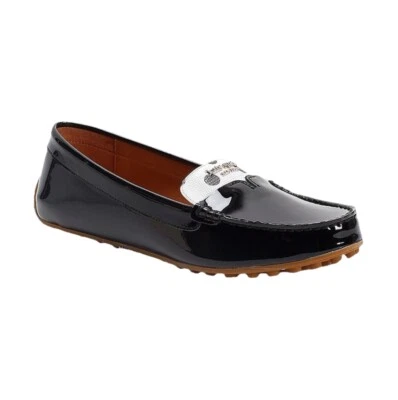 Kate Spade New York Deck Driving Loafers Size 5 Black Patent Leather Polka Dots - Image 1 of 4