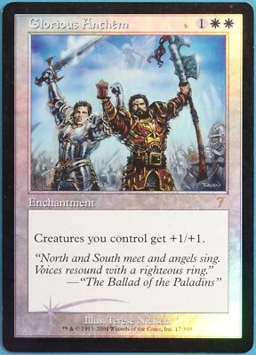 Glorious Anthem FOIL 7th Edition HEAVILY PLD White Rare CARD (344059) ABUGames - Image 1 of 2