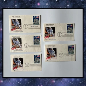 Sc#2419 Moon Landing 20th Anniversary 1989 - 5 FDC First Day of Issue Cachet - Picture 1 of 5