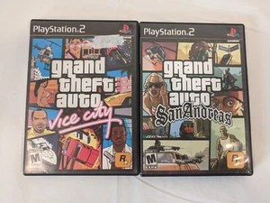 PlayStation 2 PS2 Games Lot of 2 - Grand Theft Auto Vice City and San Andreas - Picture 1 of 3