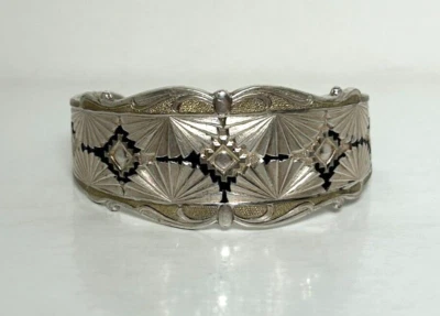 Красивый Montana серебряников травленый серебристого тона манжеты браслет - Изображение 1 из 4