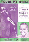 JIMMY & SALLY Sheet Music "You're My Thrill" Claire Trevor James Dunn