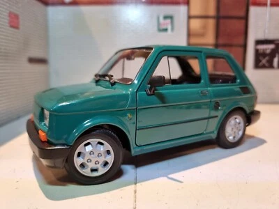Fiat 126 Green 1972 Welly NEX G Scale 1:21 1:24 Diecast Detail Model Car 24066 - Image 1 of 4