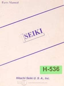 Hitachi Seiki HT 10Sll, HT 23SII, NR20 NC Lathe Parts Lists and Illustrations Ma - Picture 1 of 3