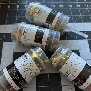 4 Confetti Popper Gold  party favor push up wedding birthday Or Party - Picture 1 of 6