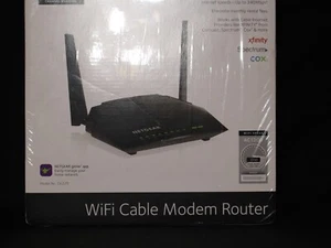 UNOPENED Netgear AC1200 C6200 Black 802.11ac Dual Band WiFi Cable Modem Router - Picture 1 of 9