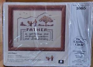 Creative Circle Father Counted Cross Stitch Kit  1665 Father's Day Needlework - Picture 1 of 9