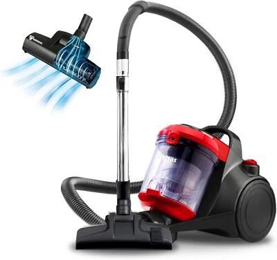 800W Potente Aspirapolvere a Cilindro Senza Sacchetto Con Testa Dell'Ugello Wess - Immagine 1 di 4